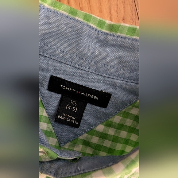Tommy Hilfiger Green Button Down Shirt Classic Style - Picture 4 of 5